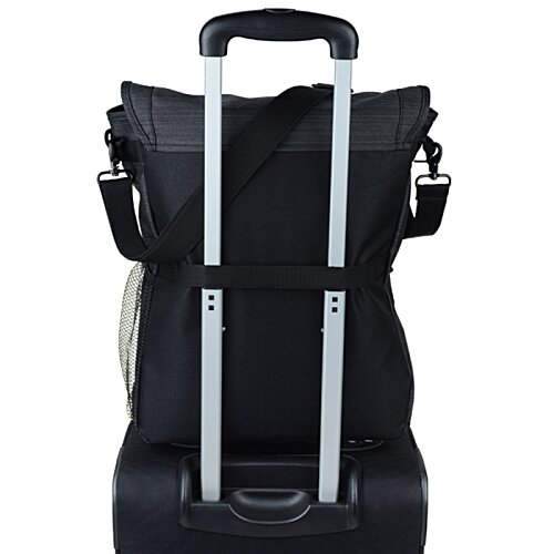 Additional Image 2 - a black bag with silver handles