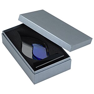 Additional Image 2 - a grey box with a black and blue object in it