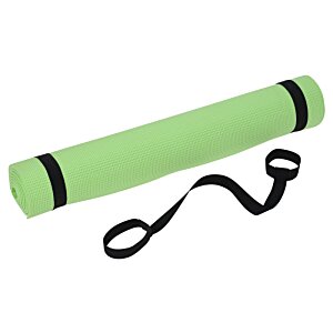 Additional Image 1 - a green rolled up mat with a black strap