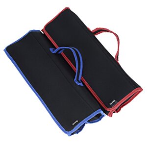 Additional Image 3 - a black and red bag with a blue strap