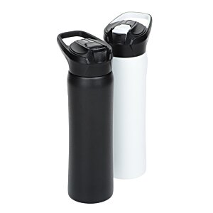 Additional Image 4 - a black and white water bottle