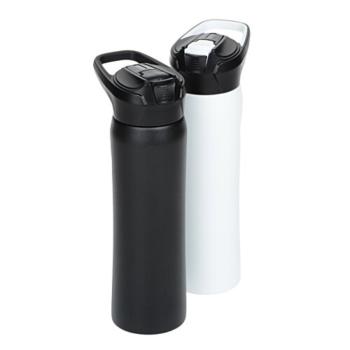 Additional Image 4 - a black and white water bottle