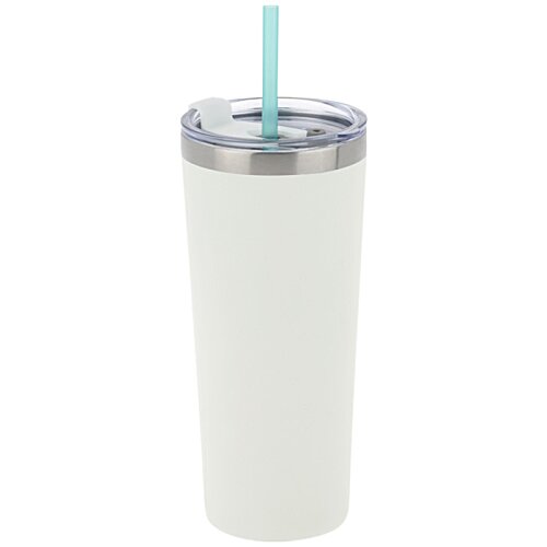 Additional Image 5 - a white cup with a blue straw