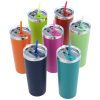 View Image 4 of 4 of Colma Vacuum Tumbler with Straw - 22 oz. - Colours
