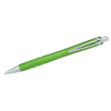 a green pen with white cap