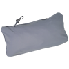 a grey pillow with a cord