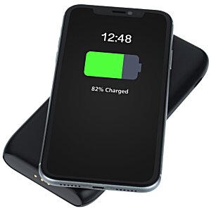 Additional Image 3 - a black cell phone with a green battery on it