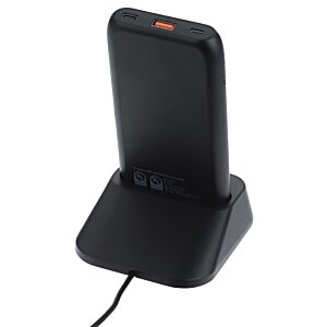 Additional Image 4 - a black wireless charger with a cord