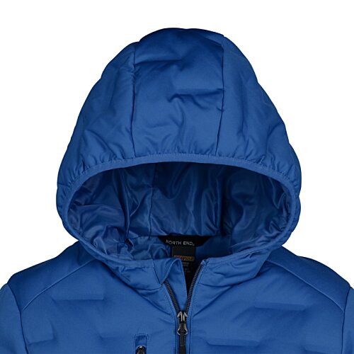Additional Image 1 - a blue hooded jacket with a white background