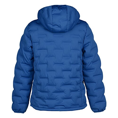 Additional Image 2 - a blue puffer jacket with a hood