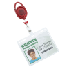 View Image 2 of 5 of Clip-On Secure-A-Badge - Translucent