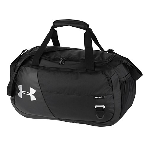 Additional Image 1 - a black duffel bag with a white logo