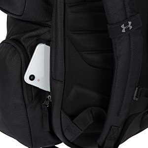 Additional Image 3 - a black backpack with a white phone in it
