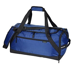 Additional Image 1 - a blue duffel bag with black straps