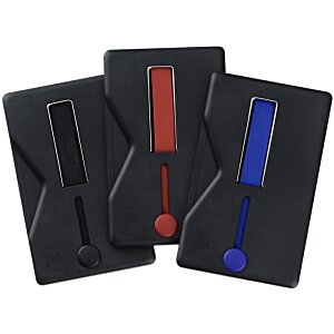 Additional Image 2 - a group of black rectangular objects with red and blue marks