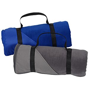 Additional Image 1 - a blue and grey blanket