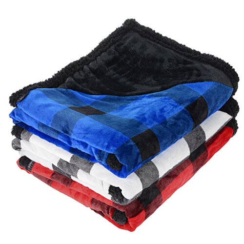 Field & Co. Buffalo Plaid Sherpa Blanket Image 1 of 2