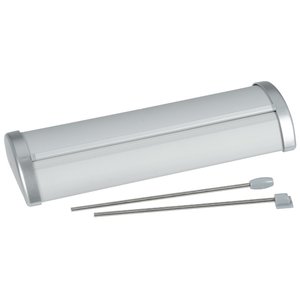 Additional Image 1 - a white tube with silver rim and silver metal tips