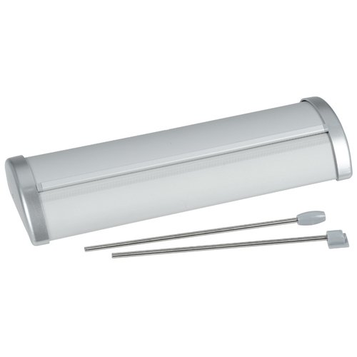 Additional Image 1 - a white tube with silver rim and silver metal tips