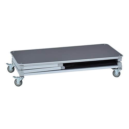Additional Image 5 - a silver metal shelf with wheels