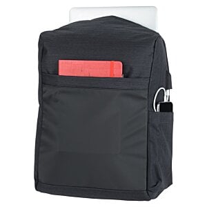 Additional Image 1 - a black backpack with a red label