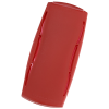 a red rectangular object on a white background