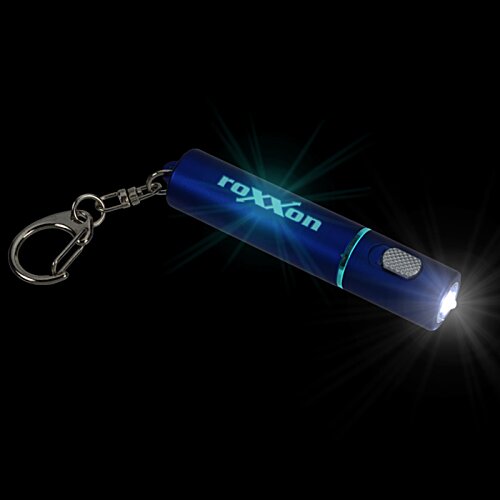 Additional Image 1 - a blue flashlight with a light