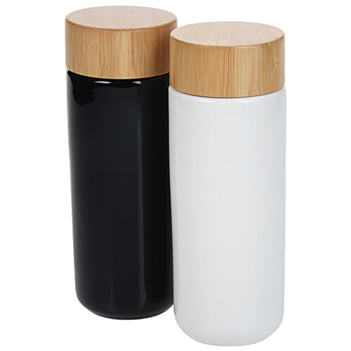 Lexington Ceramic Bottle with Bamboo Lid - 10 oz. Image 1 of 3