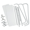 Additional Thumbnail Image 3 - a white plastic sheet with metal rods and screws