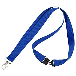 Additional Image 1 - a blue lanyard with a metal clasp