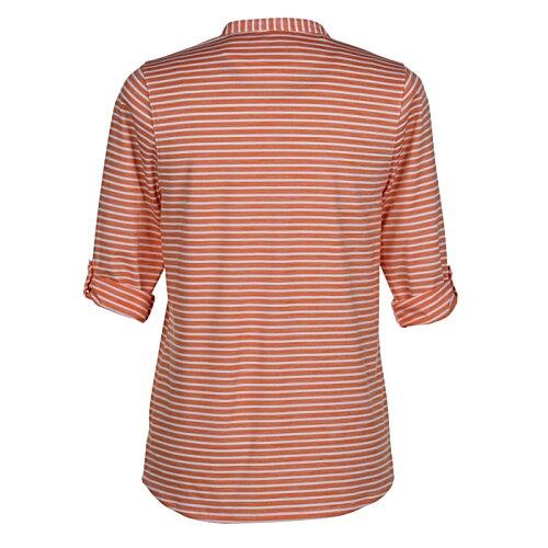 Vansport Pro Riviera Stripe 3/4-Sleeve Polo - Ladies' Image 1 of 2
