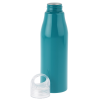 a blue bottle with a cap