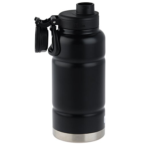 Additional Image 2 - a black and silver water bottle