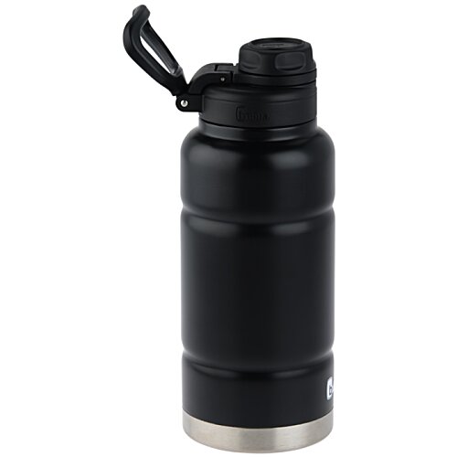 Additional Image 3 - a black and silver water bottle