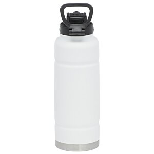 Additional Image 3 - a white water bottle with a black lid