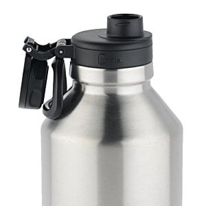 Additional Image 6 - a silver and black water bottle