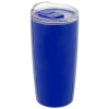 a blue cup with a lid