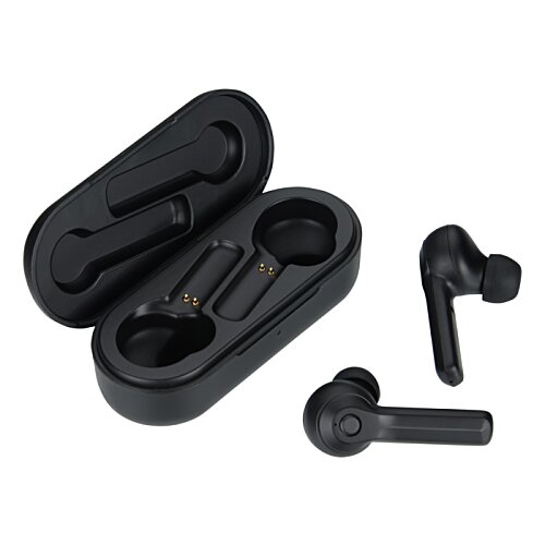 Additional Image 6 - a black earbuds in a case