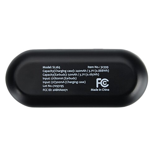Additional Image 7 - a black oval object with white text