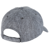 a grey hat with a hole in the back