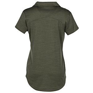 Additional Image 1 - a back view of a green shirt