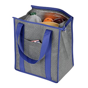 Additional Image 1 - a grey and blue bag with food inside