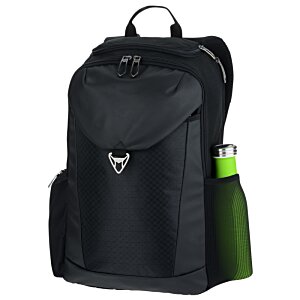 Additional Image 4 - a black backpack with a green bottle
