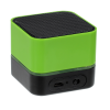 a green and black cube