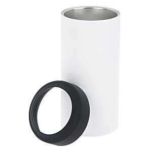 Additional Image 1 - a white cylinder with a black ring