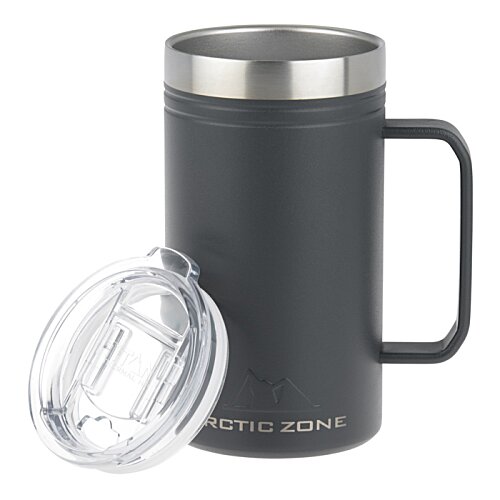 Additional Image 2 - a black and silver coffee mug