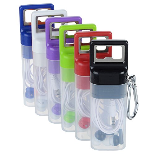 Ensemble Bottle Opener Case with Ear Buds Image 1 of 2