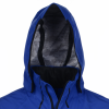 a blue jacket with a hood