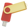 View Image 2 of 5 of Swivel USB-C Drive - Gold - 32GB