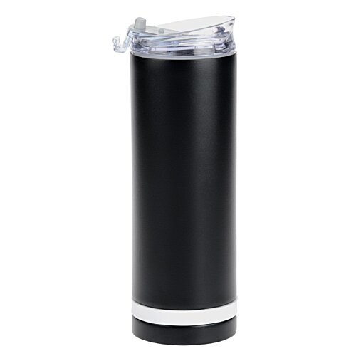 Additional Image 1 - a black cylindrical container with a white band